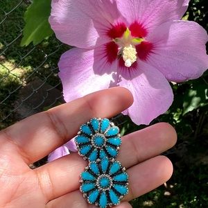 Authentic Turquoise cluster earrings